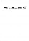ACLS Final Exam 2022/ 2023 