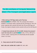The Bits and Bytes of Computer Networking&period; Week 3 The Transport and Application Layers&period; questions verified with 100&percnt; correct answers