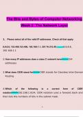 The Bits and Bytes of Computer Networking&period; Week 2 The Network Layer&period;questions verified with 100&percnt; correct answers