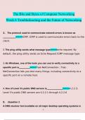 The Bits and Bytes of Computer Networking&period; Week 6 Troubleshooting and the Future of Networking&period; questions verified with 100&percnt; correct answers