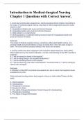 Introduction to Medical-Surgical Nursing Chapter 1 Questions with Correct Answer&period; 