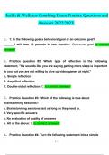 Health & Wellness Coaching Exam Test Prep Practice questions verified with 100&percnt; correct answers
