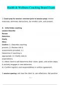 Health & Wellness Coaching Board Exam&period; questions verified with 100&percnt; correct answers