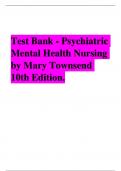 Test Bank - Psychiatric Mental Health Nursing by Mary Townsend  10th Edition&period;