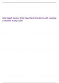 HESI Psych Review (HESI Psychiatric Mental Health Nursing) Complete Study Guide