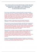 WGU D169 OA ACTUAL EXAM AND WGU D169 OA TEST BANK EXAM LATEST 2023-2024 QUESTIONS AND CORRECT ANSWERS&sol;WGU D169 OBJECTIVE ASSESSMENT EXAM&vert;AGRADE