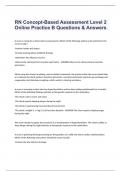 RN Concept-Based Assessment Level 2 Online Practice B Questions & Answers