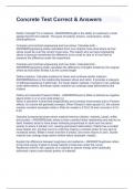 Concrete Test Correct & Answers