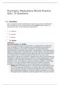 Psychiatric Medications NCLEX Practice Quiz&colon; 75 Questions