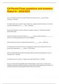 CA Permit Fines questions and answers&period; Rated A&plus;&period; 2022&sol;2023