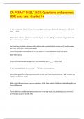 CA PERMIT 2021&sol; 2022&period; Questions and answers&period; 99&percnt; pass rate&period; Graded A&plus;