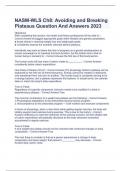 NASM-WLS Ch8: Avoiding and Breaking Plateaus Question And Answers 2023