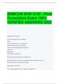 BSMCON NUR 2102 - Final  Cumulative Exam 100%  VERIFIED ANSWERS 2023