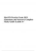 Hesi PN Practice Exam 2023 (Questions and Answers) Complete Study Guide Graded A+