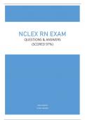 NCLEX RN EXAM - QUESTIONS & ANSWERS (SCORED 97%) 100% VERIFIED LATEST VERSION