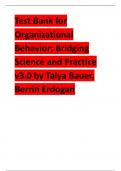 Test Bank for Organizational Behavior; Bridging Science and Practice v3.0 