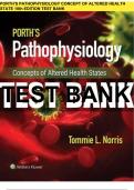 Test Bank For Porth's Pathophysiology Concepts of Altered Health 10th Edition,Complete Guide
