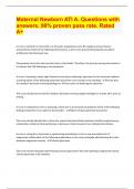 Maternal Newborn ATI A&period; Questions with answers&period; 99&percnt; proven pass rate&period; Rated A&plus;