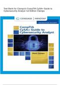 Test Bank for Ciampa’s CompTIA CySA+ Guide to Cybersecurity Analyst 1st Edition Ciampa