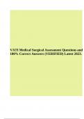 VATI Medical Surgical Assessment Questions and 100&percnt; Correct Answers &lpar;VERIFIED&rpar; Latest 2023&period;