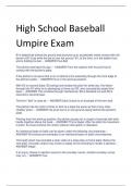 Exam &lpar;elaborations&rpar; High School Baseball  Umpire 