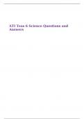 ATI Teas 6 Science Questions and Answers 