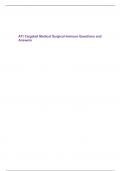 ATI Targeted Medical Surgical Immune Questions and Answers