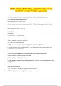 2022 California Permit Test Questions with Answers&period; Graded A&plus;&period; Latest Predictor Questions&period;