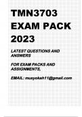 TMN3703 Assignment 3 2023 and exam pack 2023