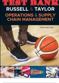 Operations and Supply Chain Management 10th Edition by Roberta Russell and Bernard Taylor &vert; TEST BANK - All Chapters 1-17