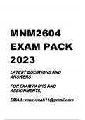 MNM2604 EXAM PACK 2023