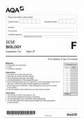AQA BIOLOGY PAPER  [84612F]