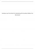 solutions and test bank for marketing 5th Canadian edition 5ce by Grewal
