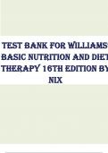 TEST BANK FOR WILLIAMS’ BASIC NUTRITION AND DIET THERAPY 16TH EDITION BY Staci Nix McIntosh