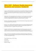 WGU C857 - Software Quality Assurance Questions and answers&period; Graded A&plus;