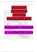 NCLEX-PN TESTBANK (SOLVED QUESTIONS AND ANSWERS UPDATED 2023 MAY.