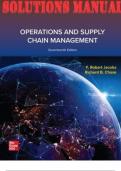 SOLUTIONS MANUAL for Operations and Supply Chain Management, 17th Edition By F. Robert Jacobs and Richard Chase. ISBN13: 9781265071271.