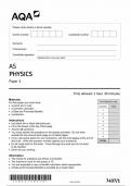 AQA AS PHYSICS PAPER 1 JUNE 2022 &lpar;7407&sol;1&rpar;