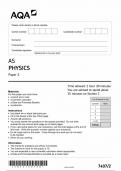 AQA AS PHYSICS PAPER 2 JUNE 2022 QUESTION PAPER (7407/1)