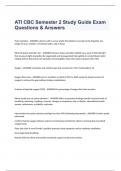 ATI CBC Semester 2 Study Guide Exam Questions & Answers
