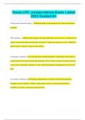 Texas LPC Jurisprudence Exam Latest 2023 Graded A&plus;