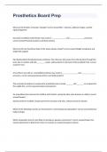 Prosthetics Board Prep exam 2023 with 100&percnt; correct answers
