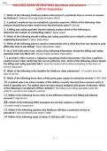 NHA CBCS EXAM REVIEW 2023 Questions and answers with A&plus; Guarantee&rpar;