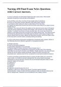 Nursing 430 Final Exam Nclex Questions with Correct Answers&period; 