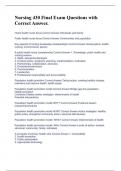 Nursing 430 Final Exam Questions with Correct Answer&period; 