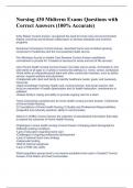 Nursing 430 Midterm Exams Questions with Correct Answers &lpar;100&percnt; Accurate&rpar;