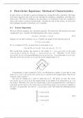 First-Order Equations&colon; Method of Characteristics