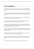 TCFP HAZMAT 2 EXAM 2023 WITH 100&percnt; CORRECT ANSWERS