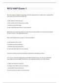 NYU HAP Exam 1 2023 with 100&percnt; correct answers