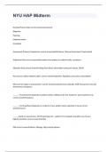 NYU HAP Midterm exam with 100&percnt; correct answers